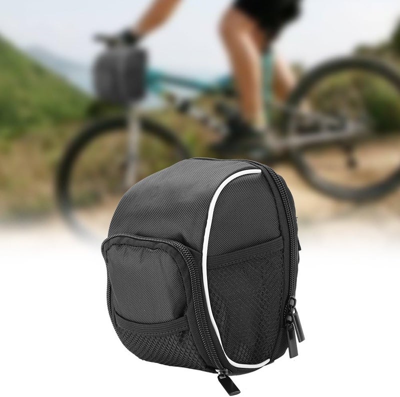 woobles Multifunctional Bike Frame Bag, Stylish Quick Release Bicycle Cycling Front Tube Handlebar Bag Pouch Black - Image 3